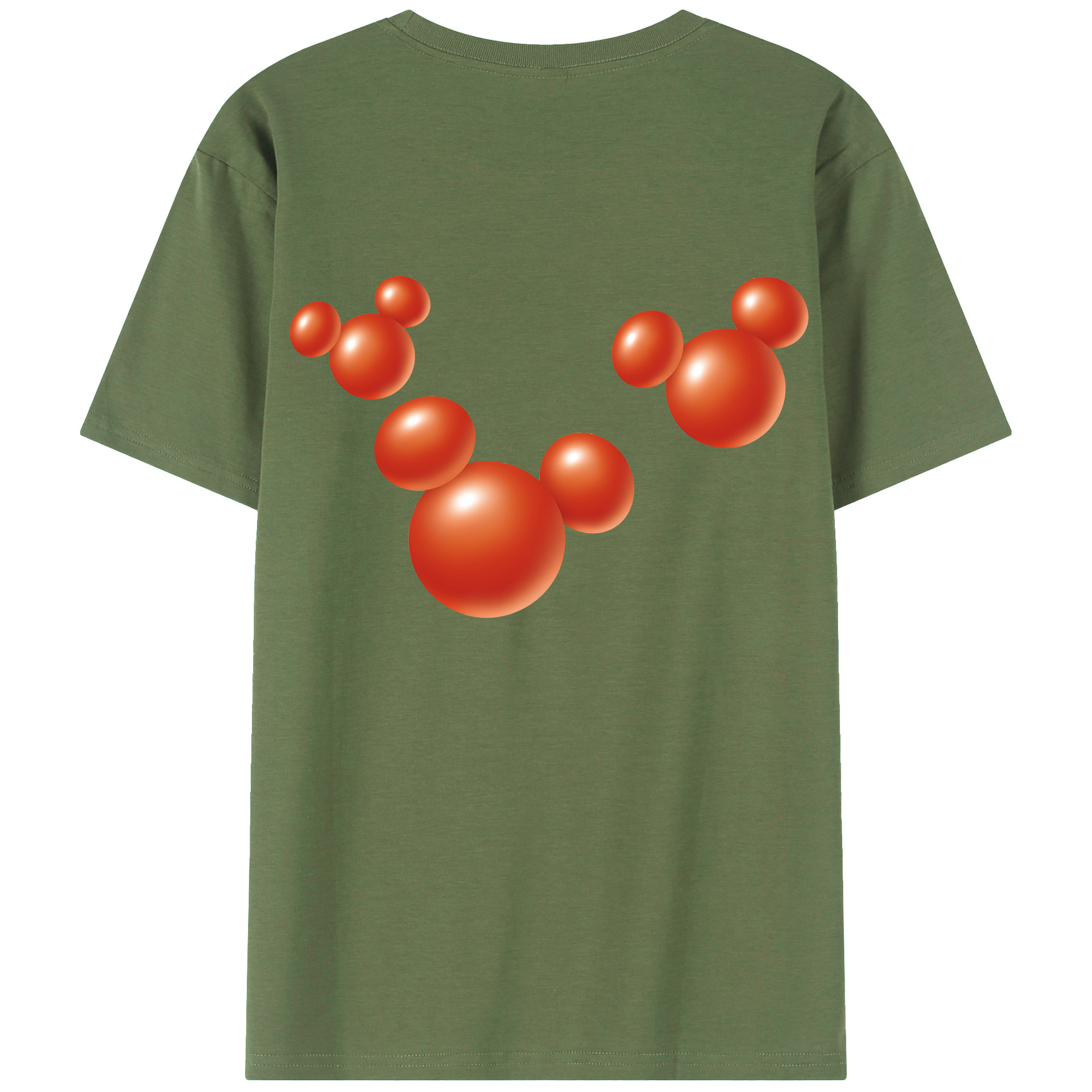 （画像用） ミッキーマウス Mickey Mouse 綿100％ メンズ半袖Tシャツ（バックプリント） 通気性